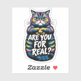 Sind Sie für echte lustige, gruselige Katzenaufkle Aufkleber