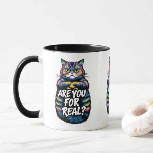 Sind Sie für eine wirklich lustige, gruselige Katz Tasse (Mit Donut)