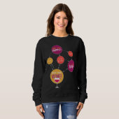 Sind Sie glücklich, ein Diagramm über den Weinflus Sweatshirt (Vorne ganz)