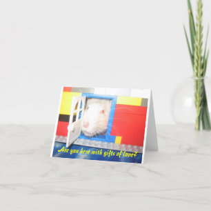 Sind Sie hier mit Geschenken der Liebe? Feiertagskarte