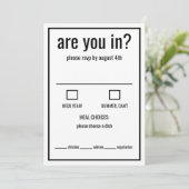 Sind Sie in lustiger uAwg Schwarz/Weiß-Minimal? Einladung (Stehend Vorderseite)