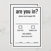 Sind Sie in lustiger uAwg Schwarz/Weiß-Minimal? Einladung (Vorne/Hinten)