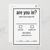 Sind Sie in lustiger uAwg Schwarz/Weiß-Minimal? Postkarte (Vorne/Hinten)