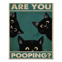 Sind Sie Kackend lustige Katze Bad Wandschild