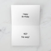 SIND SIE KIDDING=40. GEBURTSTAG SPASS KARTE (Innenseite)