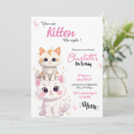 Sind Sie Kitte me cat Birthday Einladung? Einladung