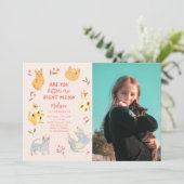 Sind Sie Kitten Me Cat Birthday Foto Einladung (Stehend Vorderseite)