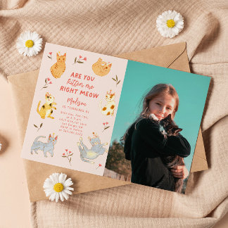 Sind Sie Kitten Me Cat Birthday Foto Einladung