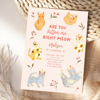 Sind Sie Kitten Me Cat Geburtstag? Einladung