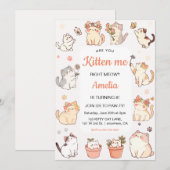 Sind Sie Kitten me Kitty Girl Birthday? Einladung (Vorne/Hinten)