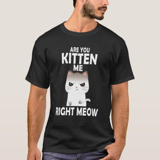 Sind Sie Kitten Me Richtig Meow Kawaii Funny Cat H T-Shirt (Vorderseite)