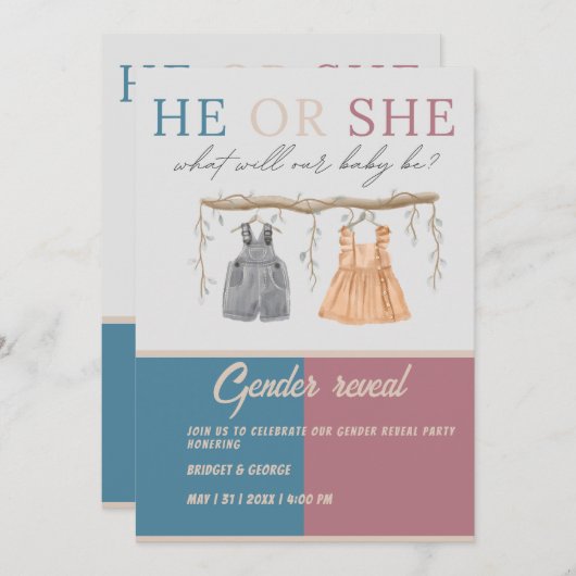 Sind Sie Mannschaftsjunge oder Mädchen Geschlecht Einladung (Vorne/Hinten)