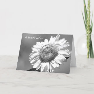 Sind Sie mein Blumen-Mädchen? Karte -- Sonnenblume