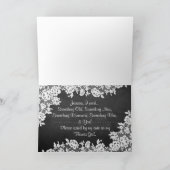 Sind Sie mein Blumen-Mädchen? Tafel u. Spitze Einladung (Innenseite)