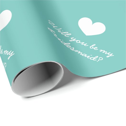 Sind Sie mein Brautjungfernantrag-Packpapier Geschenkpapier (Rolleneckpunkt)