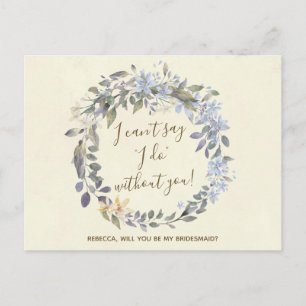 Sind Sie mein Brautjungfernkarten-Blumenmädchen Einladungspostkarte