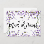 sind Sie mein Mädchen von Blumen Ehreboho Lavendel Ankündigungspostkarte (Vorne/Hinten)