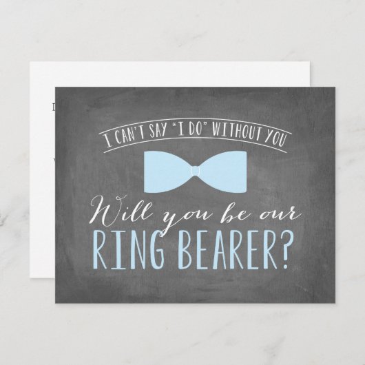 Sind Sie mein Ring-Träger? | Trauzeugen Einladung (Vorne/Hinten)