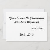 Sind Sie mein Trauzeuge-Schwarz-Schnurrbart Einladung (Rückseite)