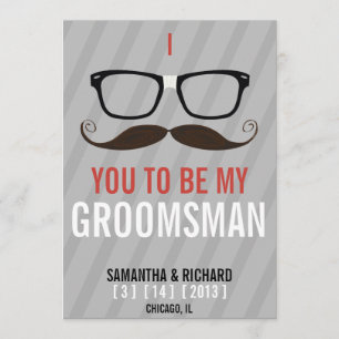 Sind Sie mein TrauzeugeGeek, den Gläser einladen Einladung