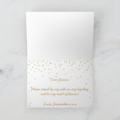 Sind Sie mein Trauzeugin-Vintager GoldConfetti Einladung (Innenseite)