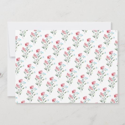 Sind Sie mein TrauzeuginblumenWatercolor Einladung (Rückseite)