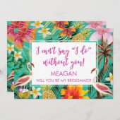 Sind Sie mein tropischer Flamingo der Einladung (Vorne/Hinten)