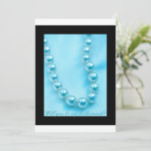 Sind Sie meine blauen Bridesmädchen in schwarzem B Einladung (Stehend Vorderseite)