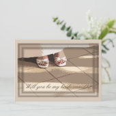 Sind Sie meine Brautjungfer? Brautjungfern-Karte Einladung (Stehend Vorderseite)