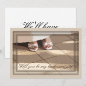 Sind Sie meine Brautjungfer? Brautjungfern-Karte Einladung (Vorne/Hinten)