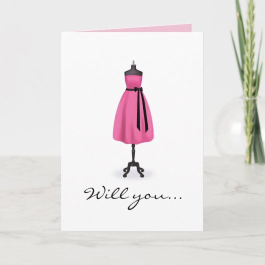 Sind Sie meine Brautjungfer? (Designer-Karte) Einladung (Vorderseite)