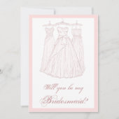 Sind Sie meine Brautjungfer? Einladung (Vorderseite)