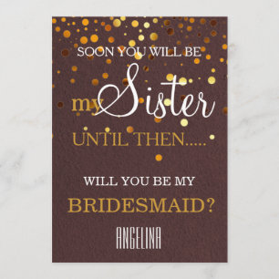 Sind Sie meine Brautjungfer? Einladung