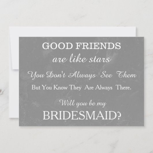 Sind Sie meine Brautjungfer? Einladung (Vorderseite)