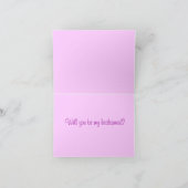 Sind Sie meine Brautjungfer Einladung (Innenseite)