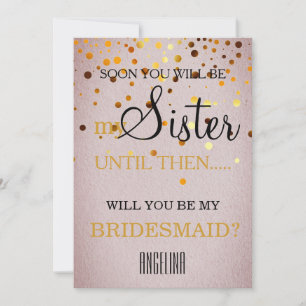Sind Sie meine Brautjungfer? Einladung