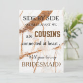 Sind Sie meine Brautjungfer? Einladung (Stehend Vorderseite)