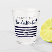 Sind Sie meine Brautjungfer SeeBridesmate Schnapsglas (Vorderseite)