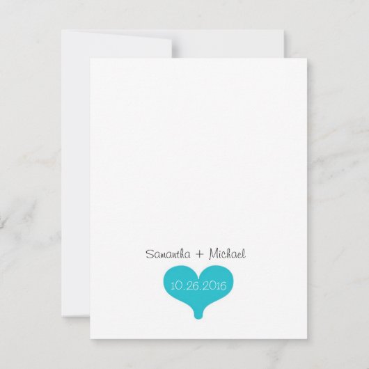 Sind Sie meine Brautjungfer? Türkis/schwarzes Einladung (Rückseite)