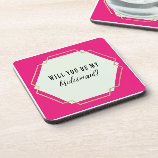 Sind Sie meine Brautjungfer? Untersetzer-Set Getränkeuntersetzer (Linke Seite)