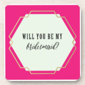 Sind Sie meine Brautjungfer? Untersetzer-Set Getränkeuntersetzer (Vorderseite)