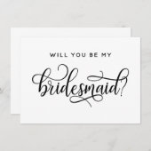 Sind Sie meine Brautjungfern-Antrag-Karte Einladung (Vorne/Hinten)