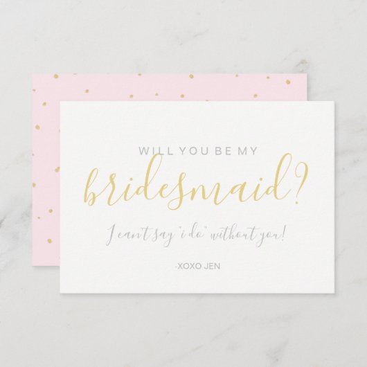Sind Sie meine Brautjungfern-Karte - Einladung (Vorne/Hinten)