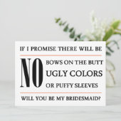 Sind Sie meine Brautjungfern-Karte Einladung (Stehend Vorderseite)