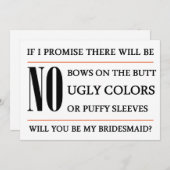 Sind Sie meine Brautjungfern-Karte Einladung (Vorne/Hinten)