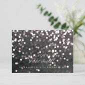 Sind Sie meine Brautjungfern-Karte - funkelndes Einladung (Stehend Vorderseite)