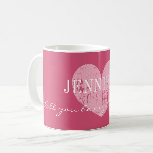 Sind Sie meine Brautjungfern-Tasse Kaffeetasse (Vorderseite Links)