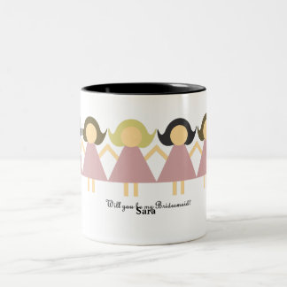 Sind Sie meine Brautjungfern-Tassen Zweifarbige Tasse
