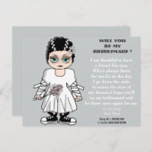 Sind Sie meine Brautjungfrau? Einladungspostkarte (Vorne/Hinten)