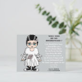Sind Sie meine Brautjungfrau? Einladungspostkarte (Stehend Vorderseite)